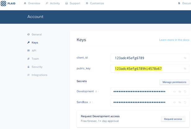 Integrate with Plaid